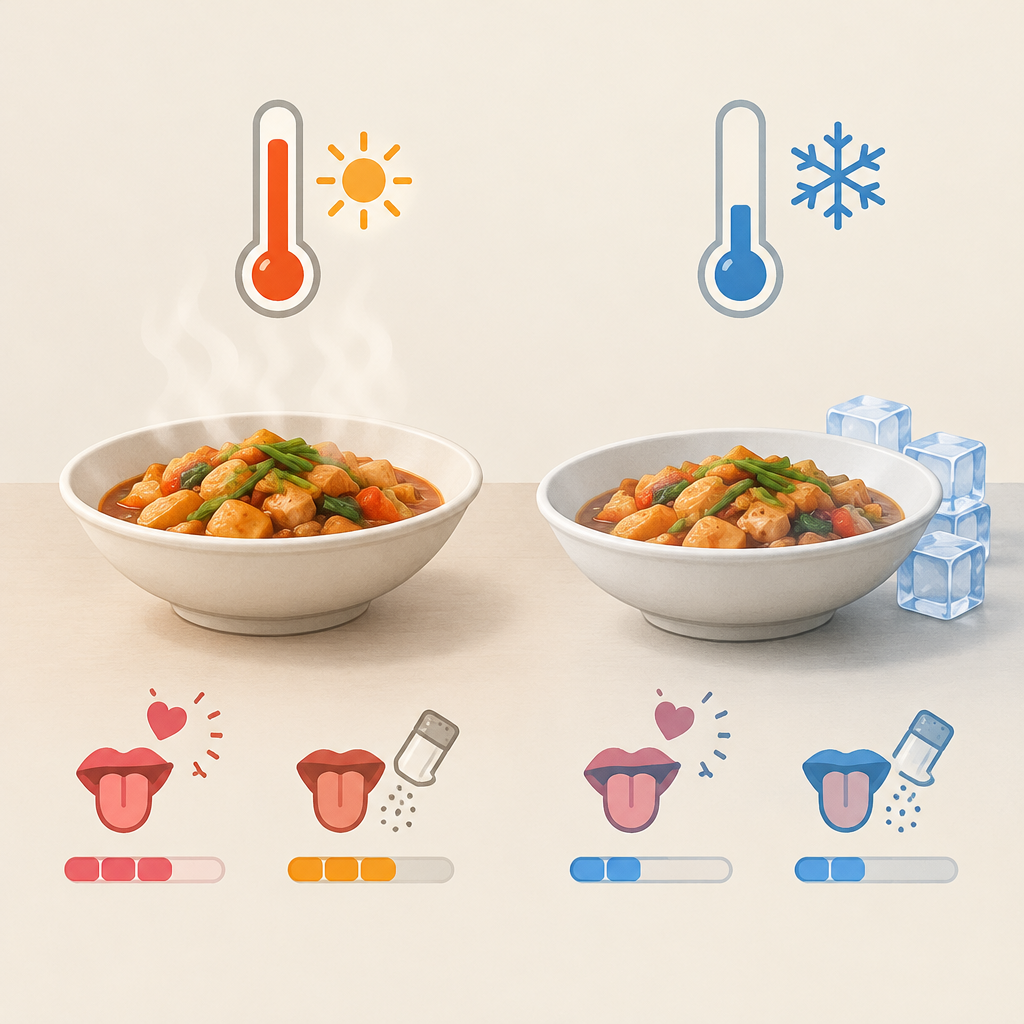 AI 생성 설명 이미지: 안산일동고기집 유니드정육식당 | 음식 온도와 단맛·짠맛, 실제 간을 구분하는 법